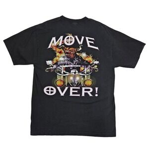 Vintage Wrangler Shirt Mens L Western Motorcycle Graphic Bull Cowboy Grunge Punk